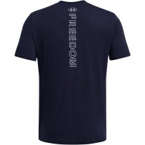 Under Armour Mens Freedom Amp Chest T-Shirt - Midnight Navy - 3XL