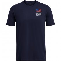 Under Armour Mens Freedom Amp Chest T-Shirt - Midnight Navy - L