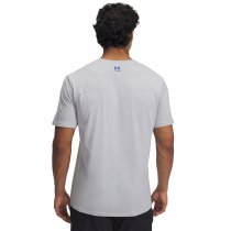 Under Armour Mens Freedom Hook T-Shirt - Mod Grey Heather / Royal - 3XL