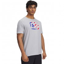 Under Armour Mens Freedom Hook T-Shirt - Mod Grey Heather / Royal - L