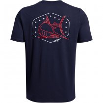 Under Armour Mens Freedom Marlin T-Shirt - Navy Blue - 3XL