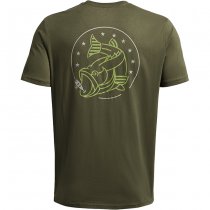 Under Armour Mens Freedom Bass Short Sleeve T-Shirt - Marine OD Green - M