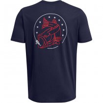 Under Armour Mens Freedom Bass Short Sleeve T-Shirt - Navy Blue - S