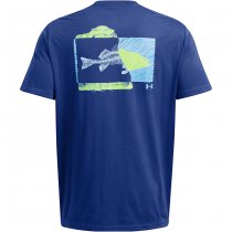 Under Armour Mens Bass Short Sleeve - Blue - XL