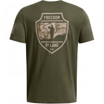 Under Armour Mens Freedom By Land T-Shirt - OD Green - 3XL