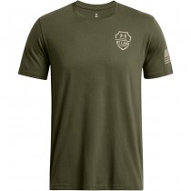 Under Armour Mens Freedom By Land T-Shirt - OD Green - S
