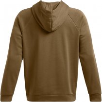Under Armour Mens Rival Fleece Camo Chest Stripe Hoodie - Coyote / White - 2XL