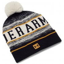 Under Armour Mens Halftime Pom Beanie - Black / Gold