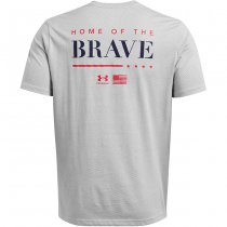 Under Armour Mens Freedom Veterans Day T-Shirt - Mod Grey / Navy Blue - XL