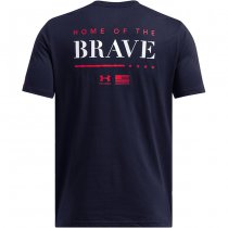 Under Armour Mens Freedom Veterans Day T-Shirt - Navy Blue / White - XL