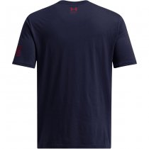 Under Armour Mens Freedom Vintage USA T-Shirt - Navy Blue / Red - XL