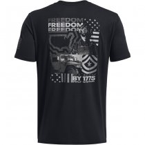 Under Armour Mens Freedom By 1775 T-Shirt - Black / Titan Grey - 2XL