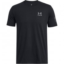 Under Armour Mens Freedom By 1775 T-Shirt - Black / Titan Grey - 3XL