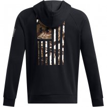 Under Armour Mens Freedom Flag Hoodie - Black / Desert Sand - 2XL