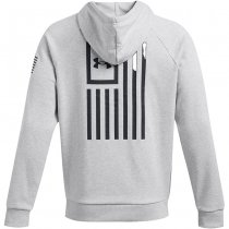 Under Armour Mens Freedom Flag Hoodie - Mod Grey Light Heather / Black - 2XL
