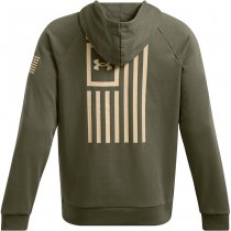 Under Armour Mens Freedom Flag Hoodie - Marine OD Green / Desert Sand - 2XL