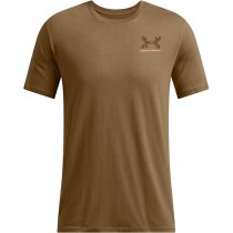 Under Armour Mens Schematic White Tail Short Sleeve - Coyote