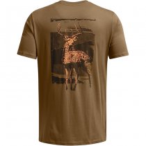 Under Armour Mens Schematic White Tail Short Sleeve - Coyote / Gridiron Brown - L