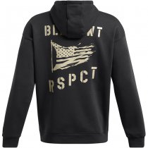 Under Armour Mens Project Rock Icon Fleece Veterans Day Hoodie - Anthracite / Silt - 2XL