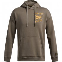 Under Armour Mens Project Rock Icon Fleece Veterans Day Hoodie - Green