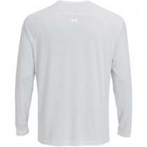 Under Armour Mens Fish Elite Long Sleeve - White / Halo Grey - XL