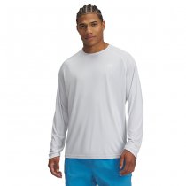 Under Armour Mens Fish Elite Long Sleeve - White / Halo Grey - XL