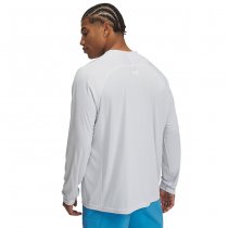 Under Armour Mens Fish Elite Long Sleeve - White / Halo Grey - XL