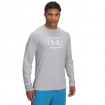 Under Armour Mens Fish Pro Chill Tackle Box Long Sleeve - Mod Grey / White - S