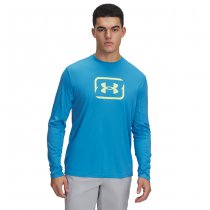 Under Armour Mens Fish Pro Chill Tackle Box Long Sleeve - Ether Blue / Sonic Yellow - S