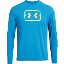 Under Armour Mens Fish Pro Chill Tackle Box Long Sleeve - Ether Blue / Sonic Yellow - XL