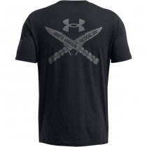 Under Armour Mens Freedom Spine T-Shirt - Black / Titan Grey - XL