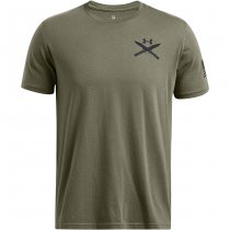 Under Armour Mens Freedom Spine T-Shirt - Marine OD Green / Black - S