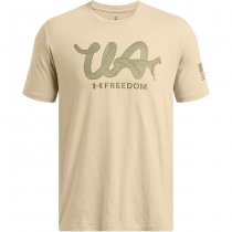 Under Armour Mens Freedom Military T-Shirt - Desert Sand / Olive - L