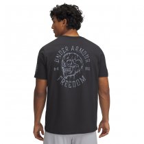 Under Armour Freedom Skull T-Shirt - Black / Steel - 2XL