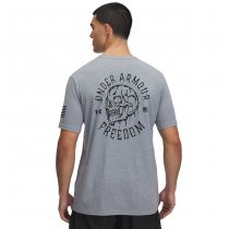Under Armour Freedom Skull T-Shirt - Steel Light Heather / Black - M