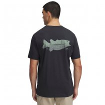 Under Armour Mens Bass Short Sleeve - Anthracite / Silica Green - XL