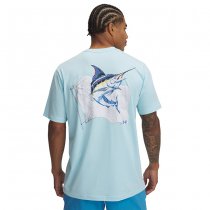 Under Armour Mens Marlin Capture Flag Short Sleeve - Stream / White - 2XL