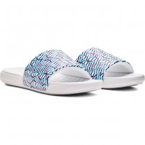 Under Armour Ansa Graphic Slides - White / Blue - 13