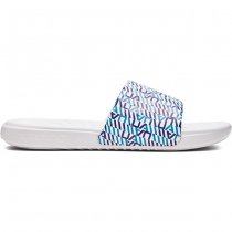 Under Armour Ansa Graphic Slides - White / Blue - 14