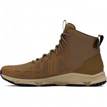 Under Armour Mens Micro G Strikefast Mid Tactical Shoes - Brown / City Khaki / Navy Blue - 11