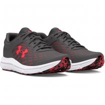 Under Armour Mens Charged Assert 10 Running Shoes - Castlerock / Castlerock / Racer Red - 9.5