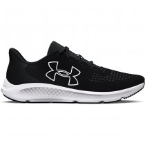 Under Armour Mens Charged Pursuit 3 Big Logo Running Shoes - Black / White - 9.5