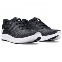 Under Armour Mens Charged Speed Swift Running Shoes - Black / White / White - 10