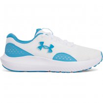 Under Armour Mens Surge 4 Running Shoes - White / Ether Blue - 8