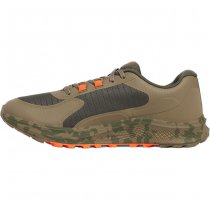 Under Armour Mens Bandit Trail 3 Running Shoes - Marine OD Green / Bayou / Ares Red - 7.5