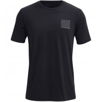 Under Armour Mens Freedom Left Chest T-Shirt - Black / Titan Grey - L