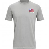 Under Armour Mens Freedom Left Chest T-Shirt - Steel Heather / White - M