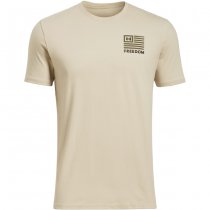 Under Armour Mens Freedom Left Chest T-Shirt - Desert Sand / Olive - 3XL