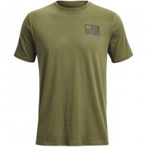 Under Armour Mens Freedom Left Chest T-Shirt - Marine OD Green / Baroque Green - XL