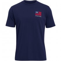 Under Armour Mens Freedom Left Chest T-Shirt - Navy Blue / Steel - 3XL